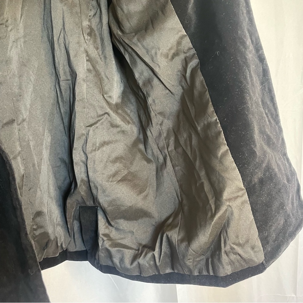 DIANE GILMAN Women’s Velvety Black Blazer Silver Button Sport Coat Jacket Small‎ - Picture 8 of 11